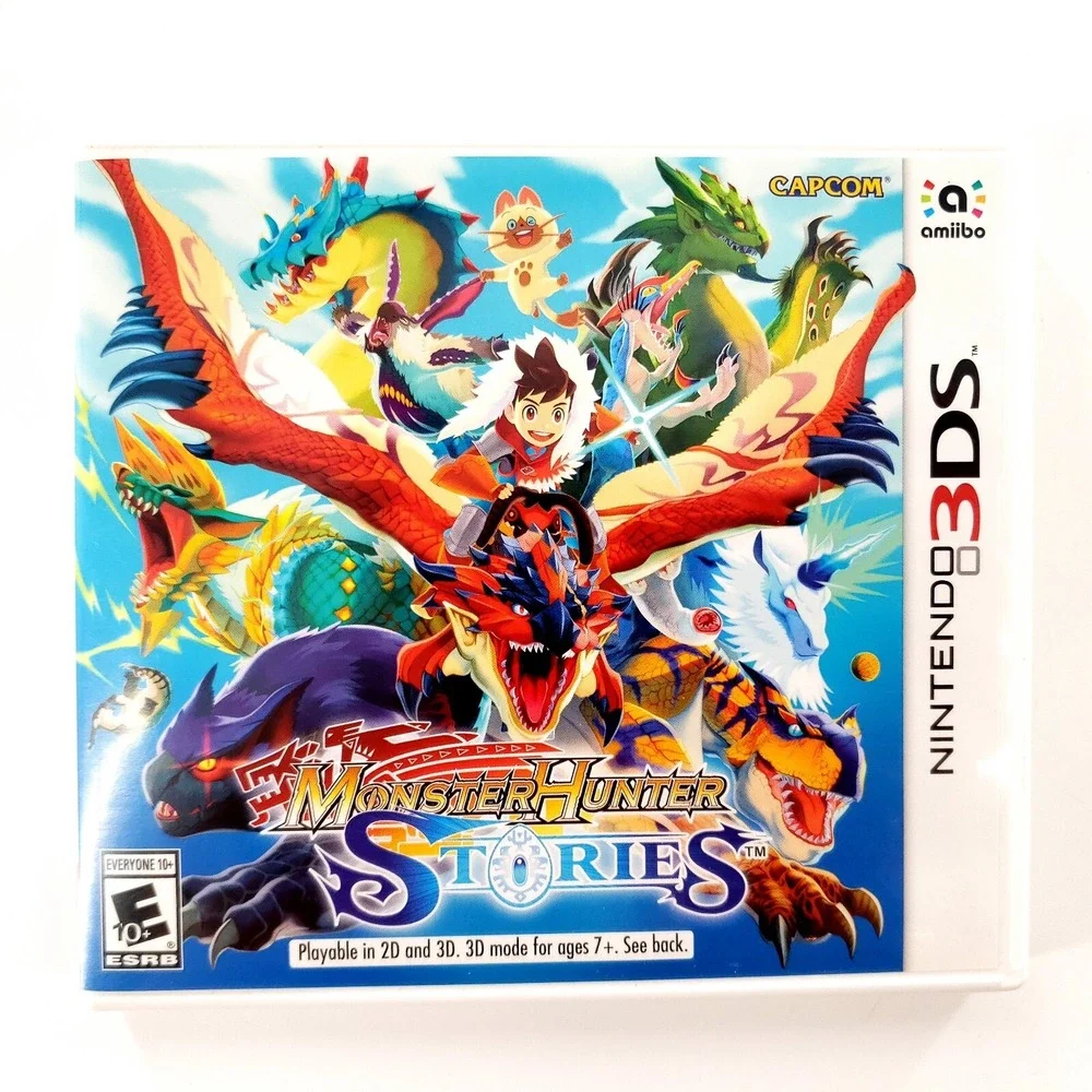 Monster Hunter Stories (Nintendo 3DS, 2017) Authentic Complete Tested & Works